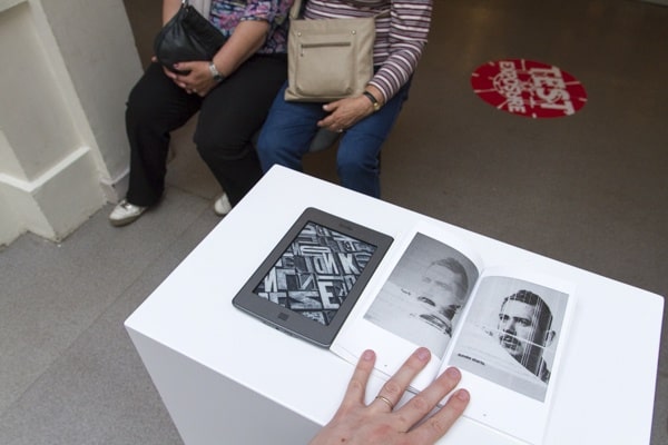 Sebastian Schmieg (Germany) and Silvio Lorusso (Italy), ’56 Broken Kindle’, photo Contemporary Lynx, National Museum, part of The 16th Media Art Biennale WRO, Wrocław, 2015