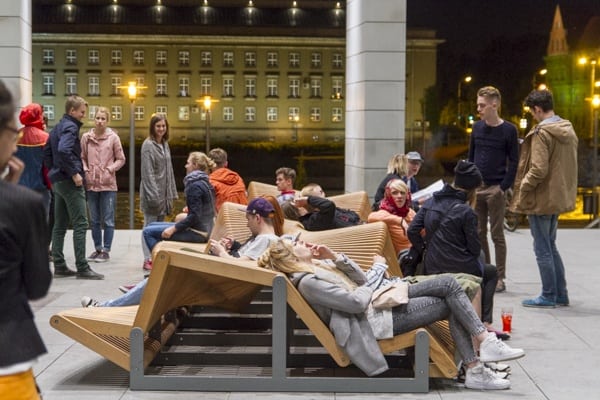 The 16th Media Art Biennale WRO, ‘Test Exposure’, outside the New Building of Wrocław University Library, photo Contemporary Lynx, Wrocław, 2015