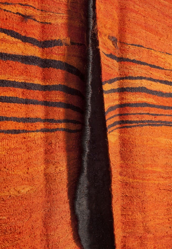 Magdalena Abakanowicz, Queen, Orange with Black, 1970/1980, 335 x 282 cm (fragment), 