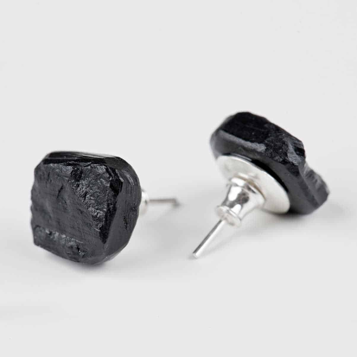 Earrings - Silver and Hard Coal Jewellery