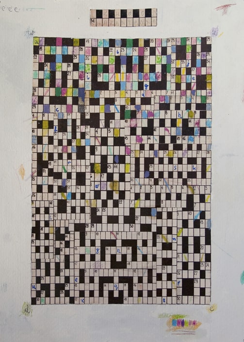 Mateusz Szczypiński, Crossword, 46x38 cm, 2014, photo courtesy the artist and lokal_30