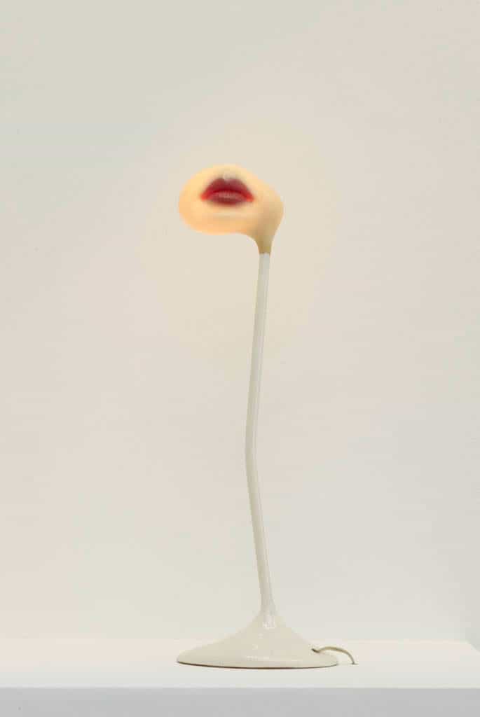 Illuminated Lips,1966, coloured polyester resin, electrical wiring and metal, courtesy The Estate of Alina Szapocznikow _ Piotr Stanislawski, Galerie Loevenbruck, Paris