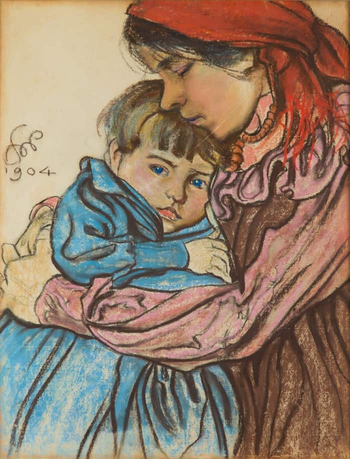 Stanislaw Wyspianski, Maternity, 1904, pastel/paper glued on board, 62 x 47.4 cm