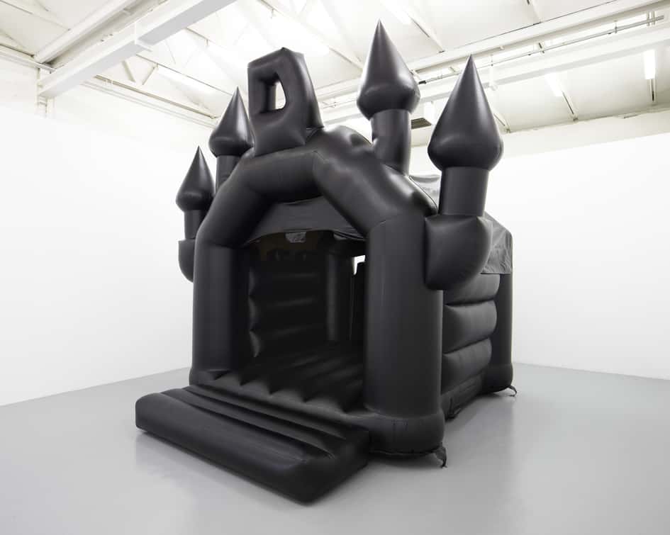 Tom Dale, Department of the Interior (2014), Black Leatherette inflatable castle and fan. 6 x 5.5 x 5m, Courtesy Copperfield London. 