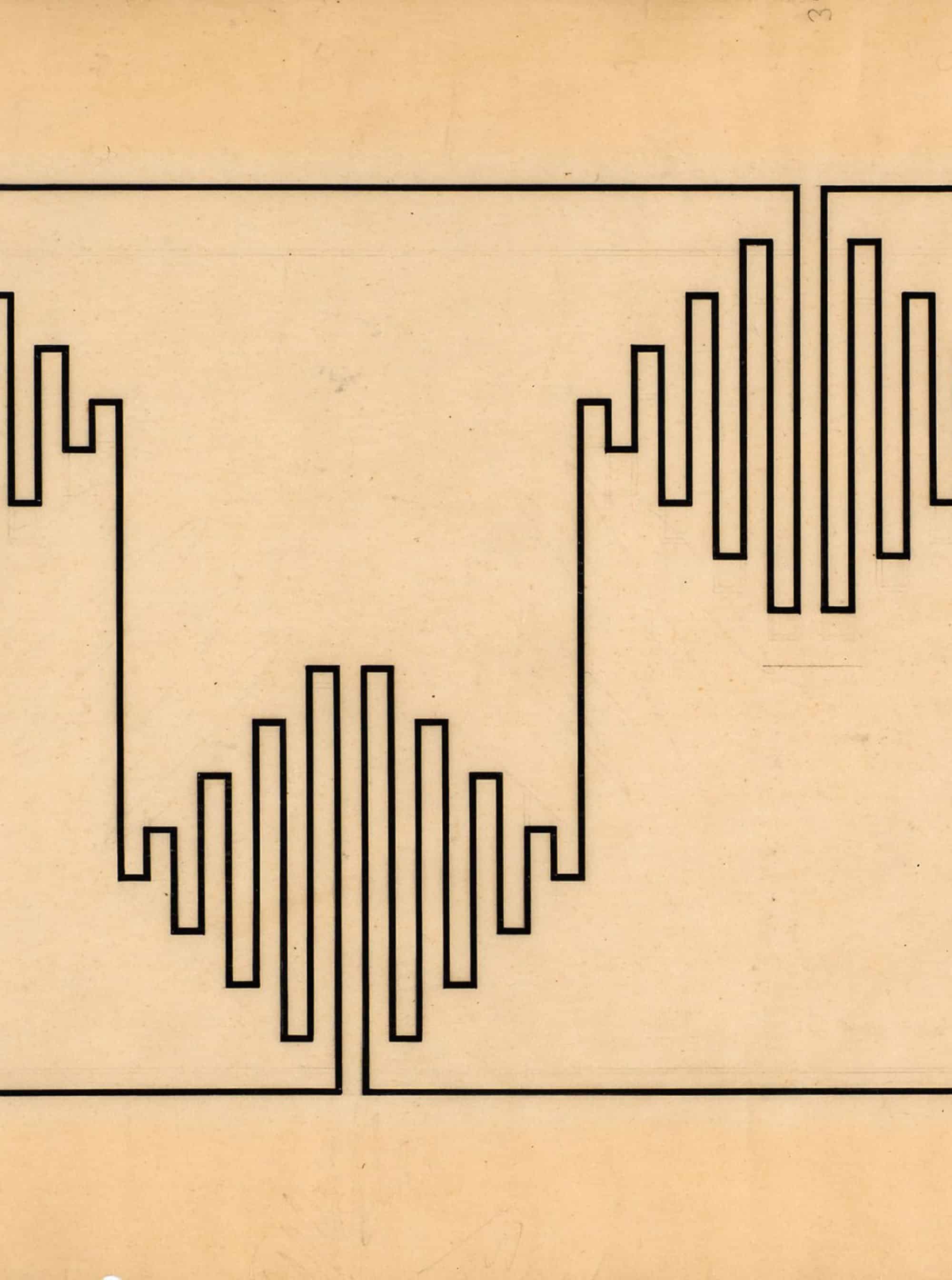 Wacław Szpakowski, A000000, 1927, ink on transparent paper, Galerie Berinson, detail.