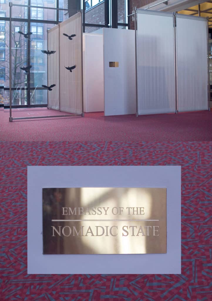 “Temporary embassy of the Nomadic State”, Spielart Festival Munich 2015