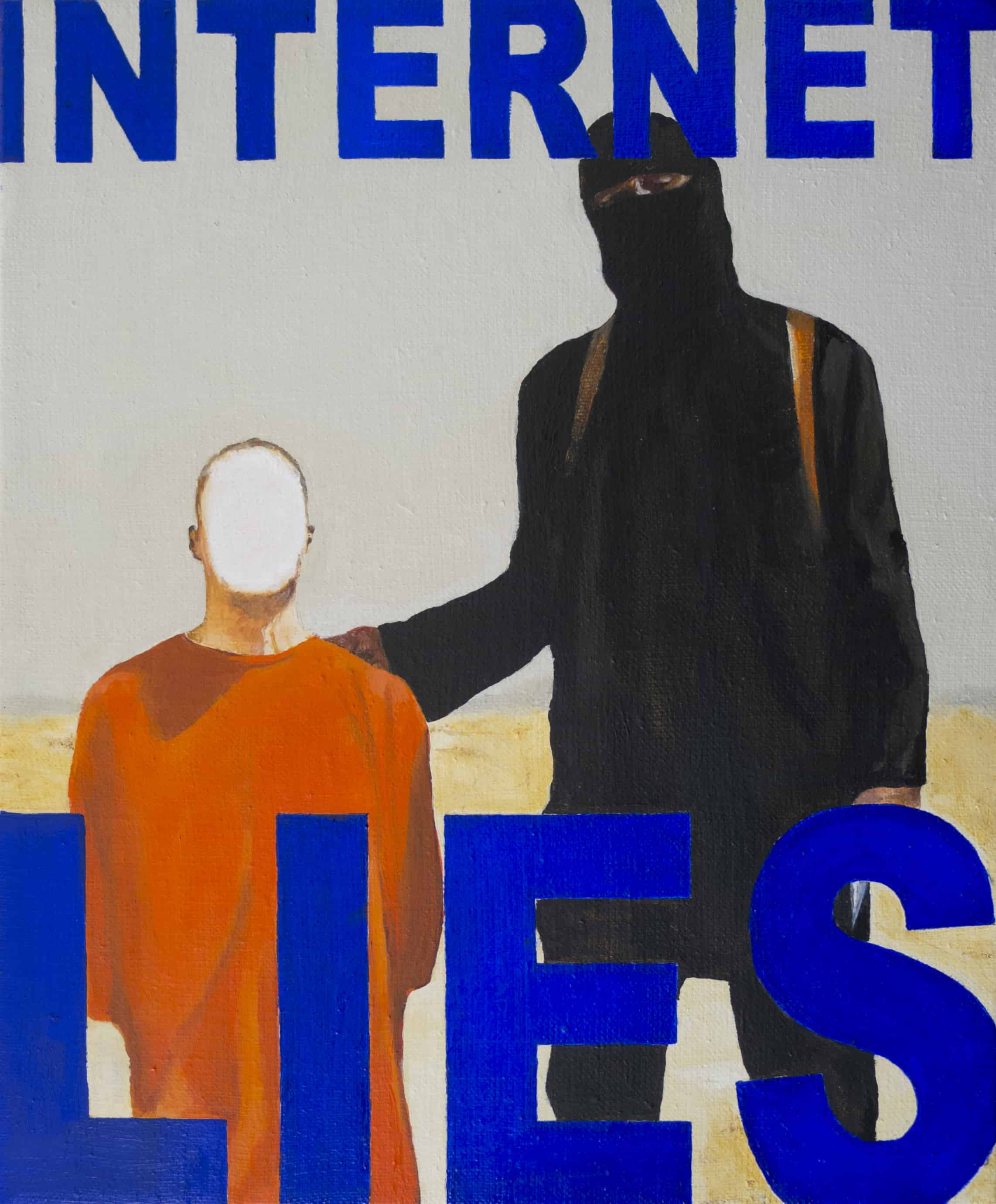 Wiktor Dyndo, INTERNET LIES 08, 40 x 33 cm, oil on canvas, 2014