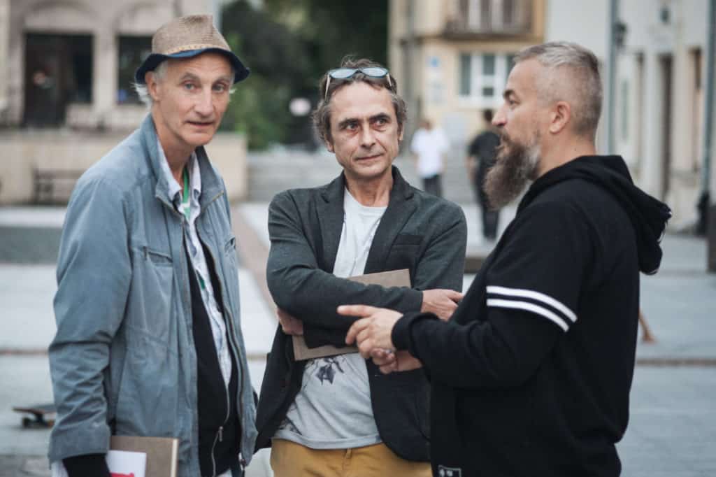 from left - Henk Visch Krzysztof Sołowiej and Robert Kuśmirowski, 10 Festival of Art in Public Spaces, Open City, Lublin