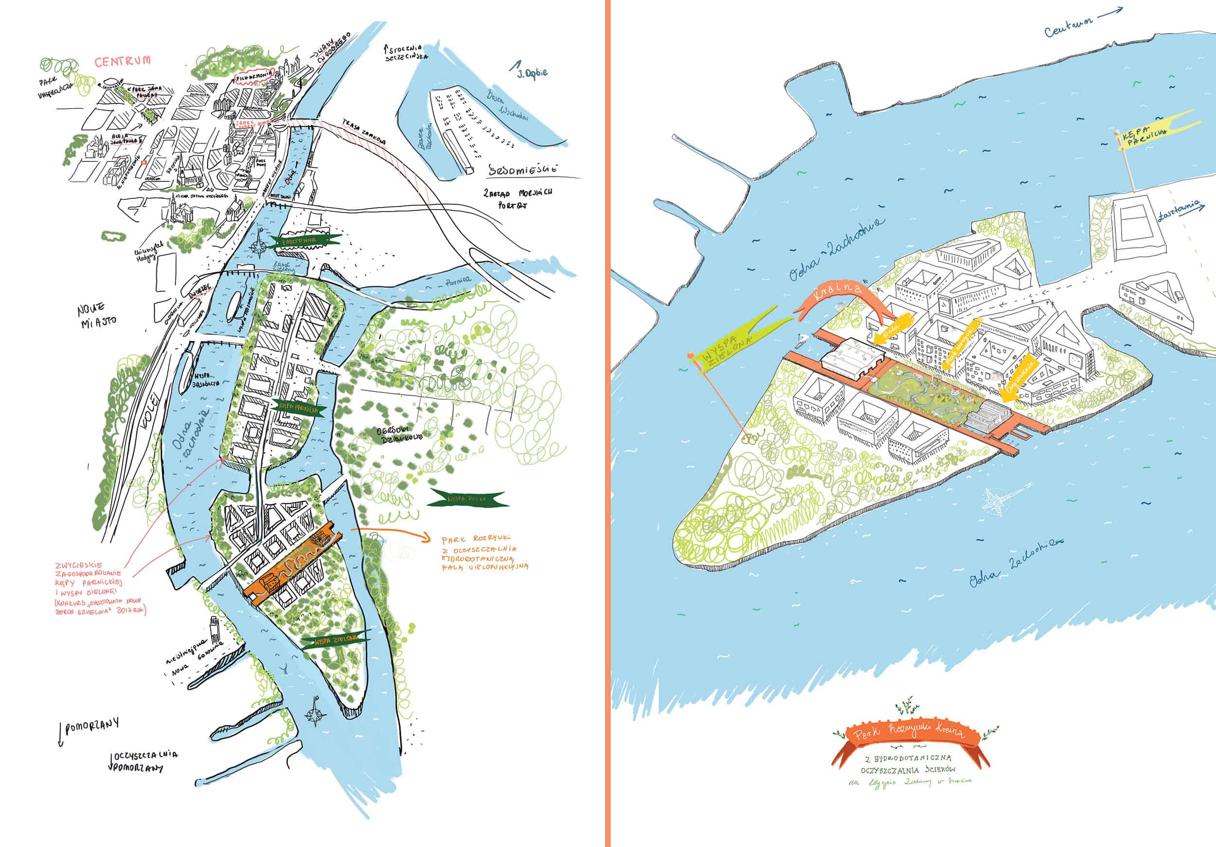 Sonia Dubois: Entertainment and educational park with hydrobotanic wastewater treatment plant on the Green Island in Szczecin