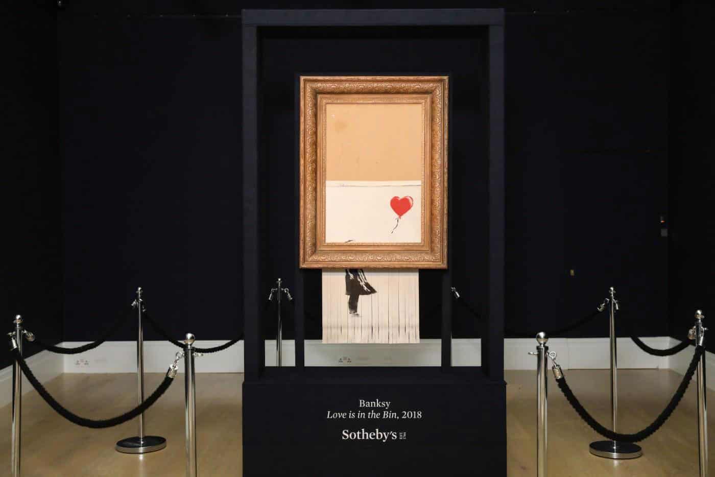 Banksy Declares Shredded Piece is a New Work of Art, Photo Courtesy Sotheby's