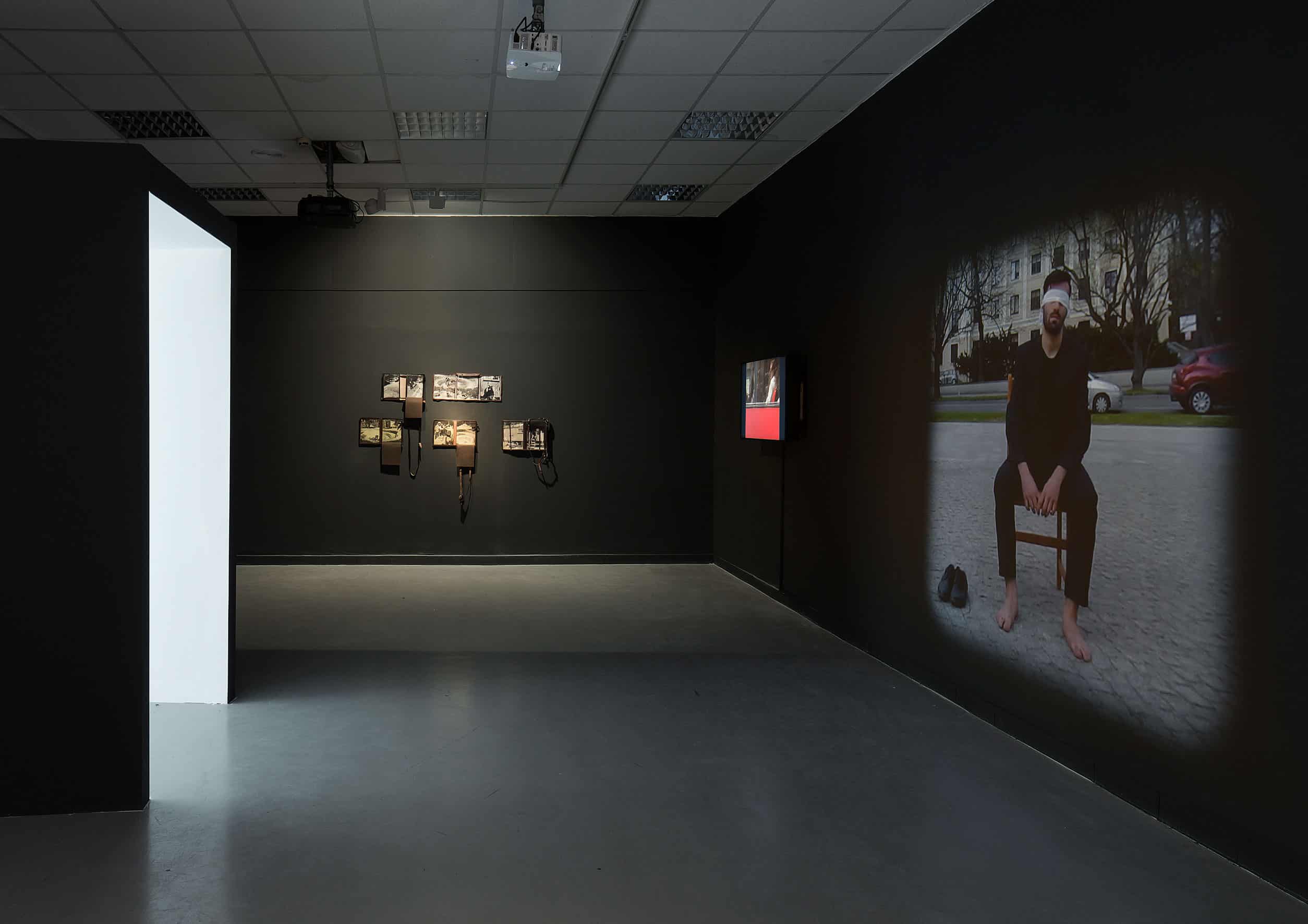 View from the exhibition ‘Operations on places’, on the right: ‘MMXVI’ Arutiun Sargsyan, photo: Elad Sarig, courtesy of the Petach Tikva Museum of Art