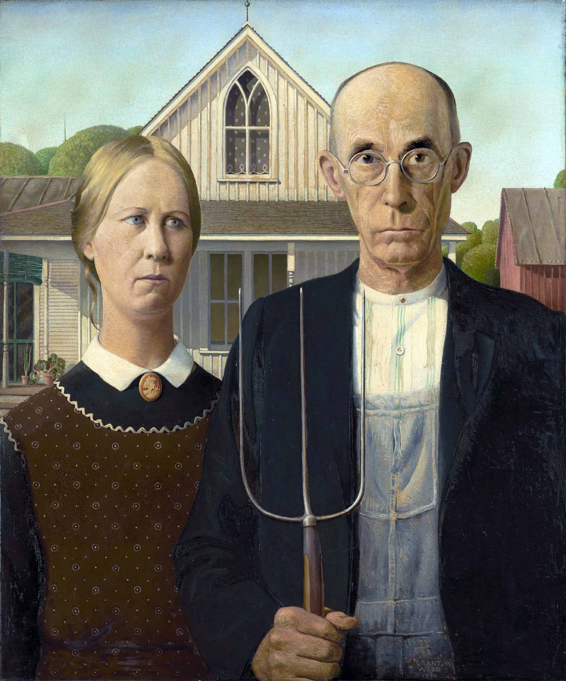 Grant Wood, American Gothic, 1930The Art Institute of Chicago