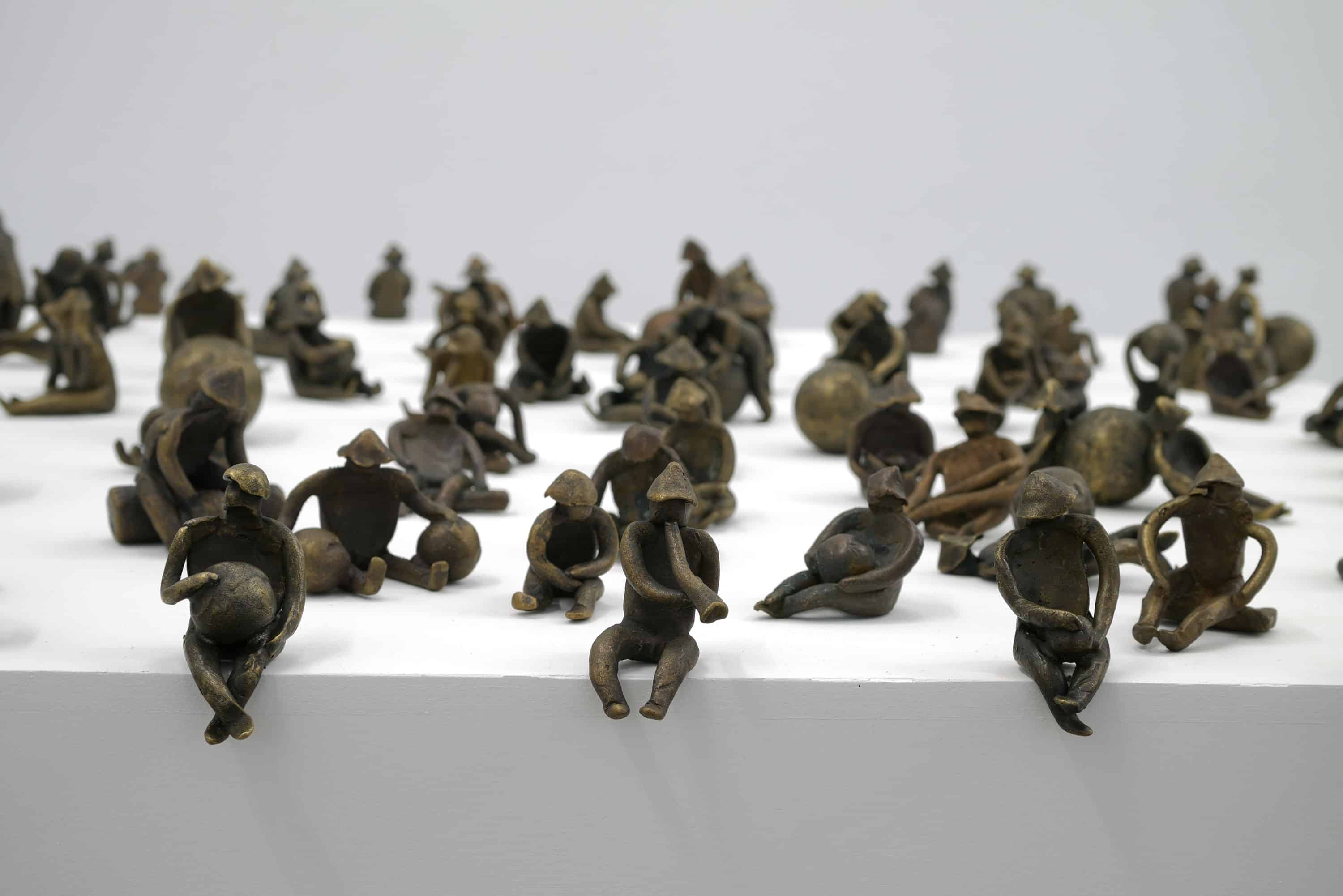 Geonauci, 1998-2004, bronze, different dimensions, about 5 x 3 x 3 cm each