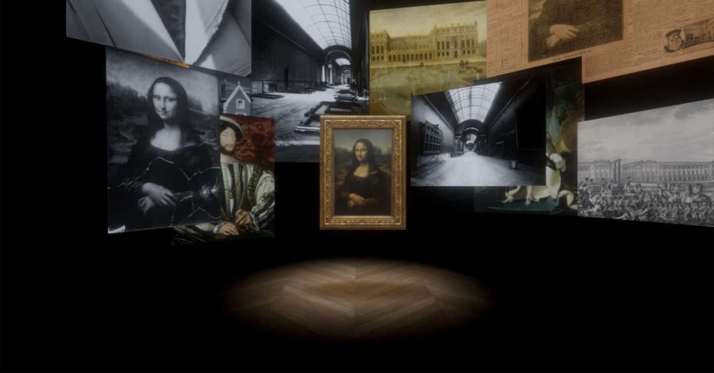 Leonardo da Vinci at the Louvre, Beyond the Glass – XP captures © Courtesy Emissive and HTC Vive Arts