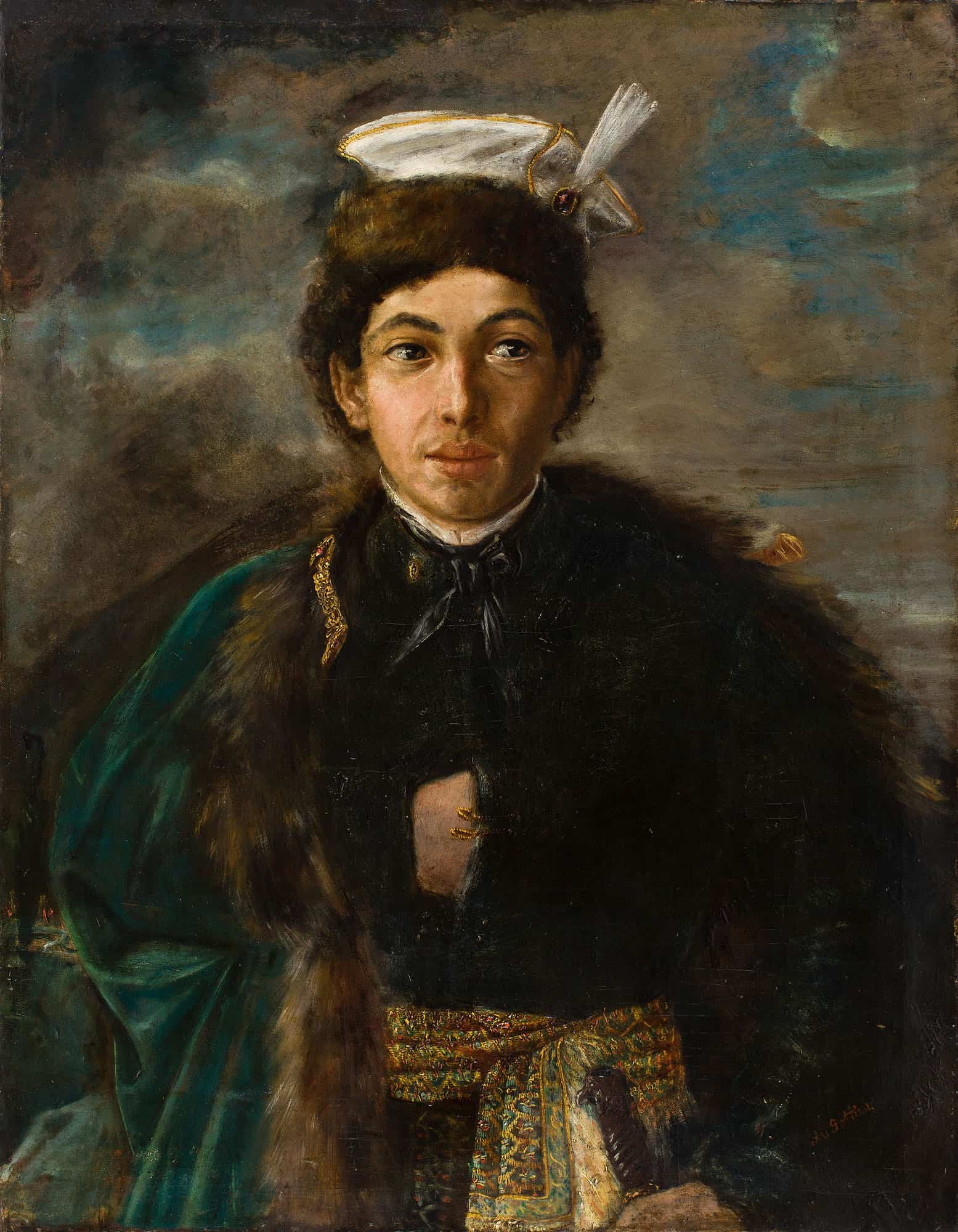 Maurycy Gottlieb (1856 - 1879), Self-portrait in Polish nobleman's dress, 1874