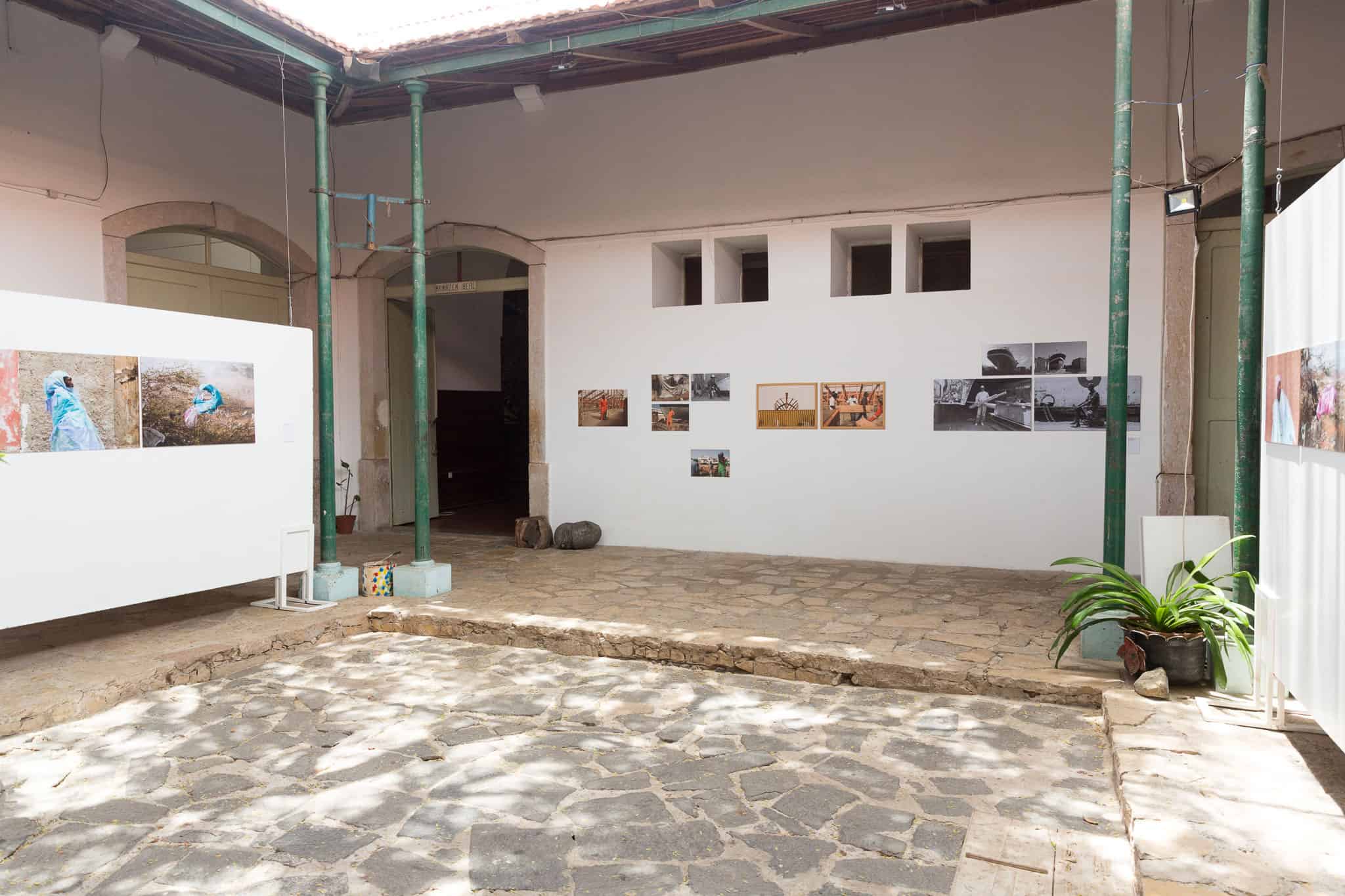 Partial view of the Catchupa Factory 2019 exhibition (curated by John Fleetwood); the work of Emídio Jozine (Moz) in the back and David Aguacheiro (Moz) on the sides