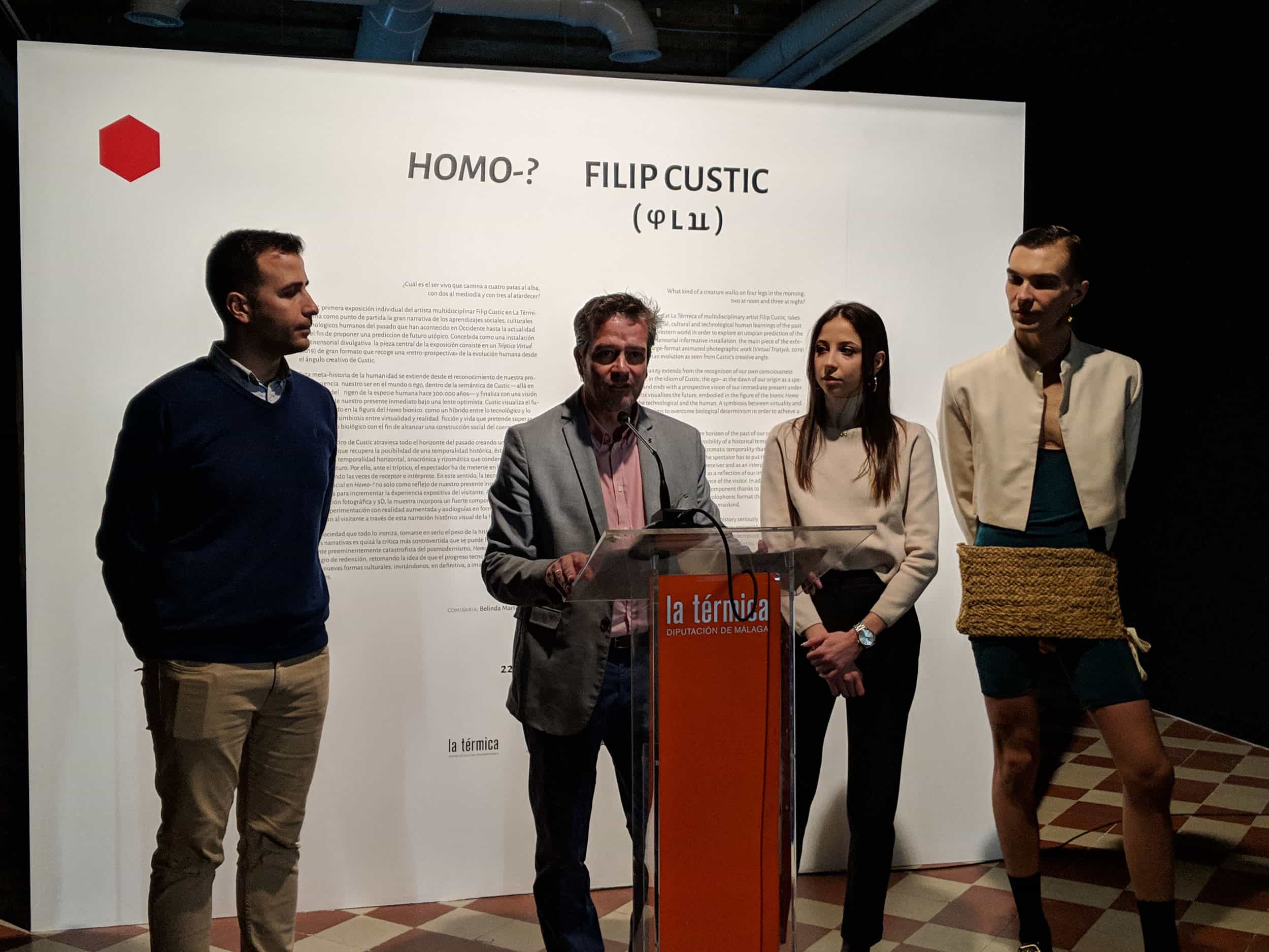 Press conference of Homo?, exhibition, 2019