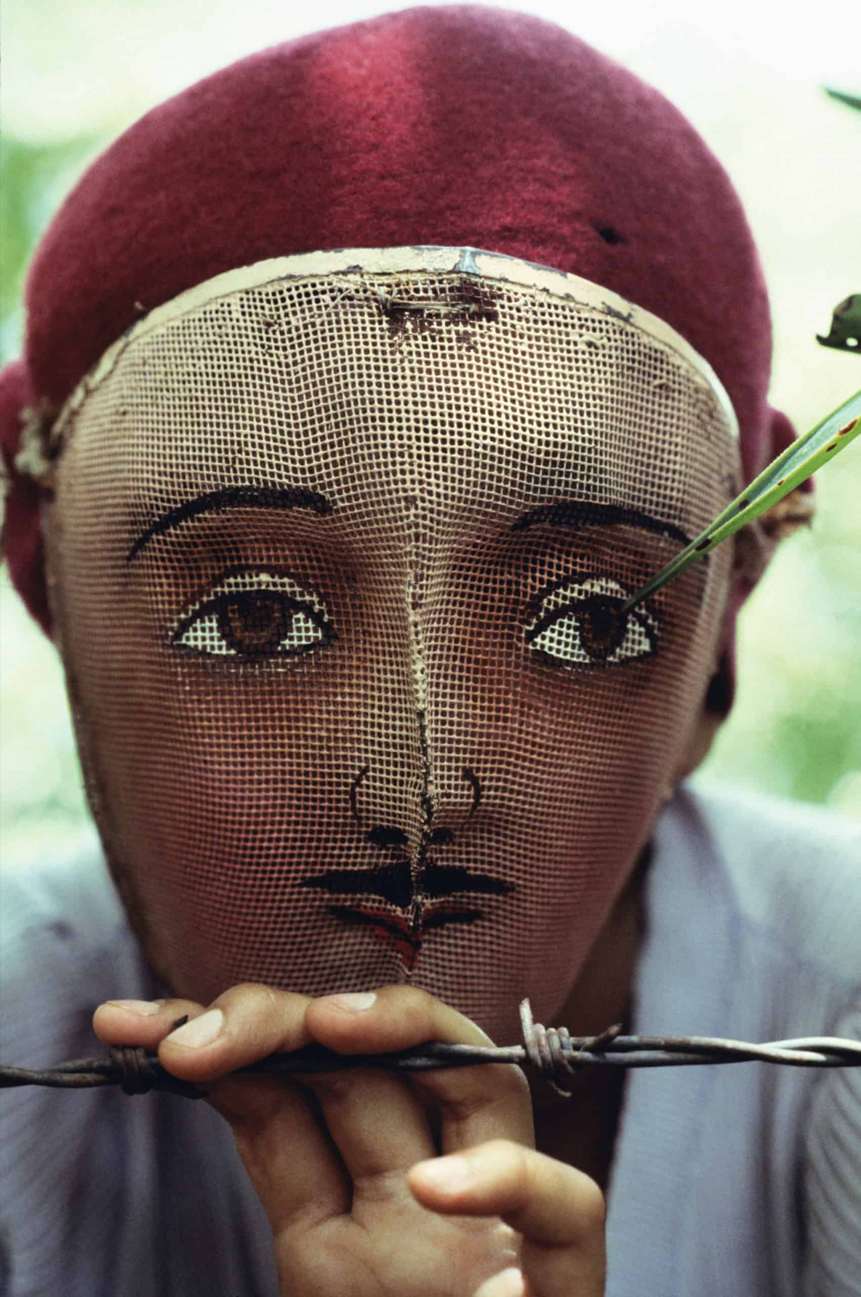 Susan Meiselas, Traditional Indian dance mask from the town of Monimbó, adopted by the rebels during the fight against Somoza to conceal identity, Nicaragua, 1978. © Susan Meiselas / Magnum Photos