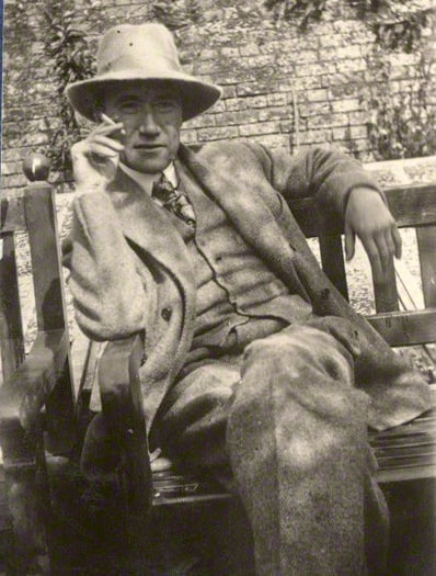 André Gide by Lady Ottoline Morrell, vintage snapshot print, August 1920