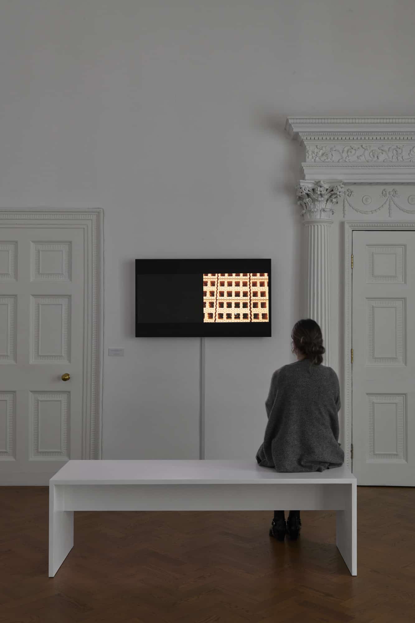 Harun Farocki installation, Life Captured Still, Galerie Thaddaeus Ropac, London