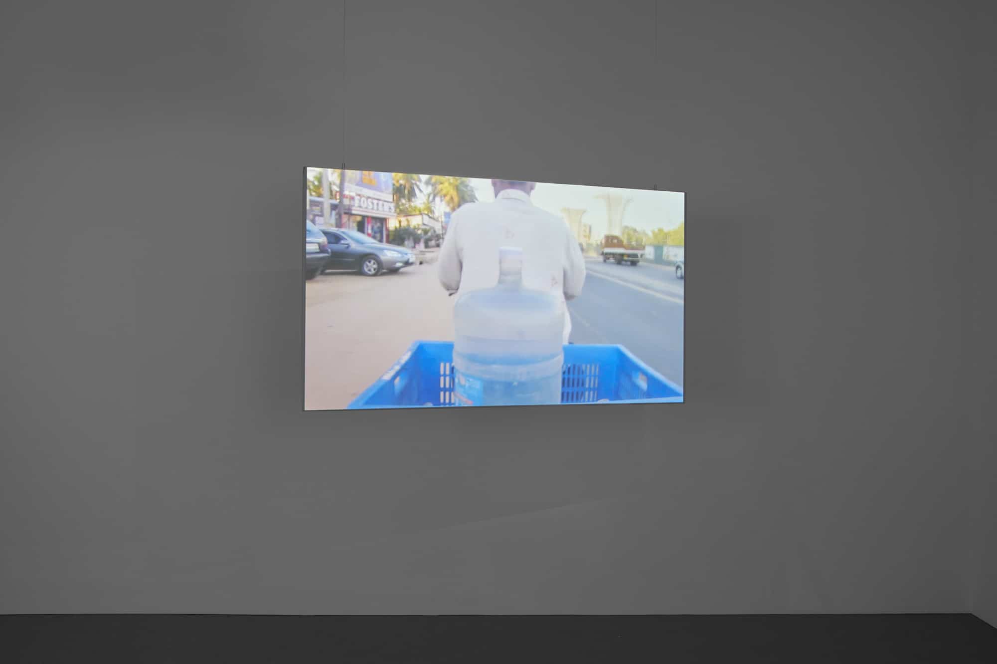 Harun Farocki installation, Life Captured Still, Galerie Thaddaeus Ropac, London