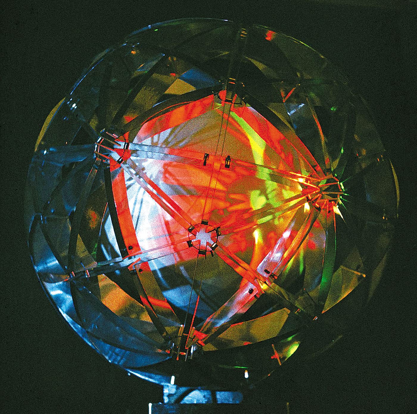 Valdis Celms. Kinetic maquette Positron, 1976, illuminated object. Collection of the Zimmerli Art Museum at Rutgers University, New Brunswick, New Jersey, USA