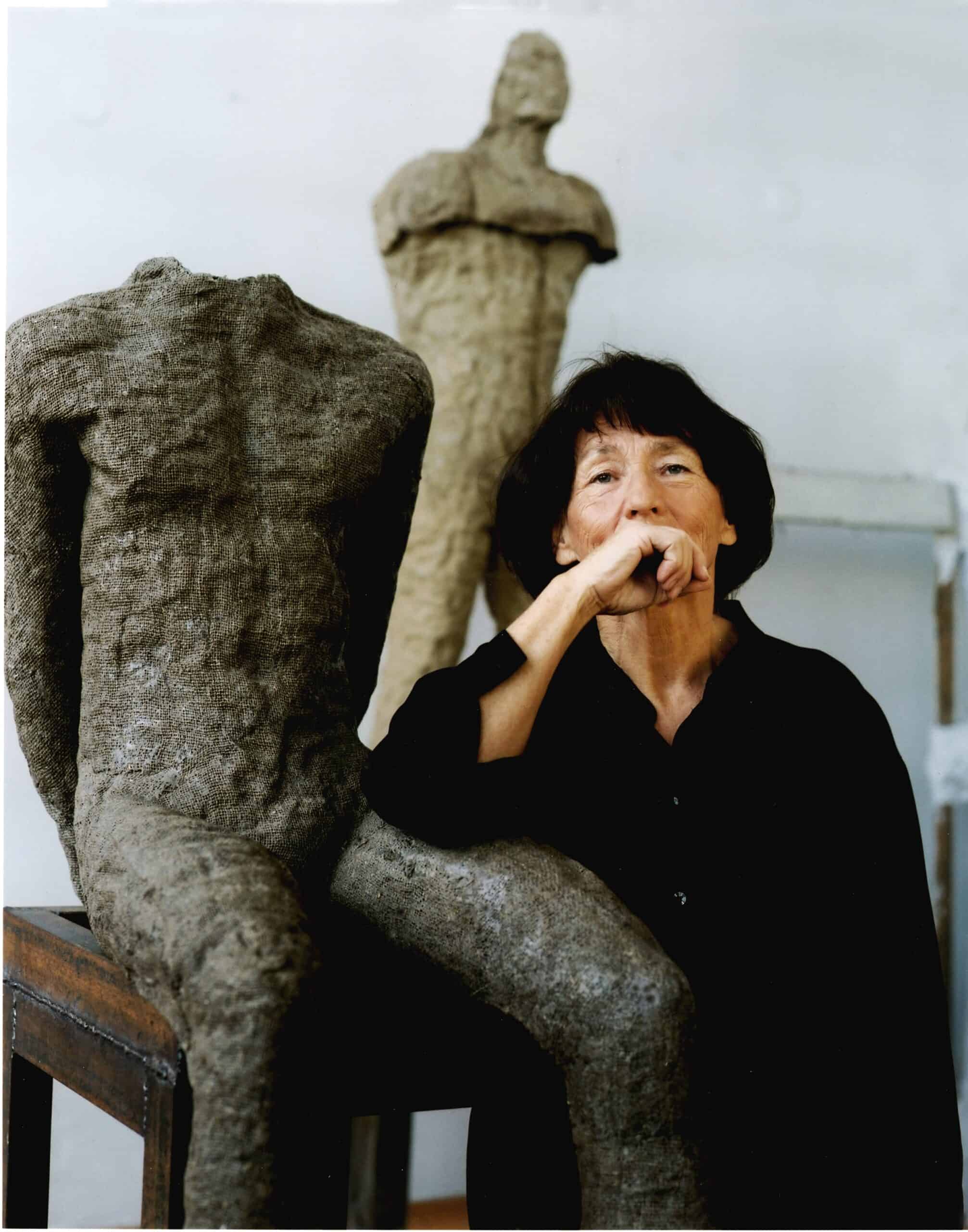 Magdalena Abakanowicz in her Studio