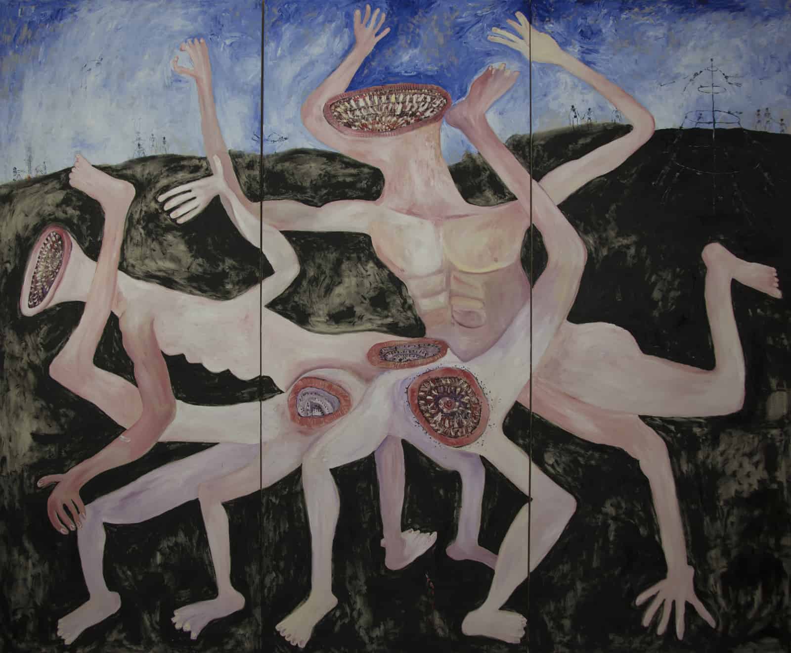 Konrad Żukowski, Coronavirus, 2020, 250x300cm, oil on canvas, courtesy of the artist