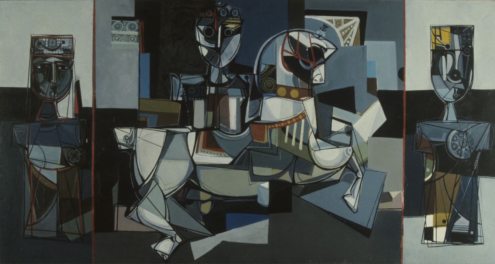 Lazar Vozarević, ‘Horseman,’ ca. 1953, oil on canvas, 137 x 260 cm, Moderna galerija, Ljubljana, photo: Courtesy Moderna galerija, Ljubljana