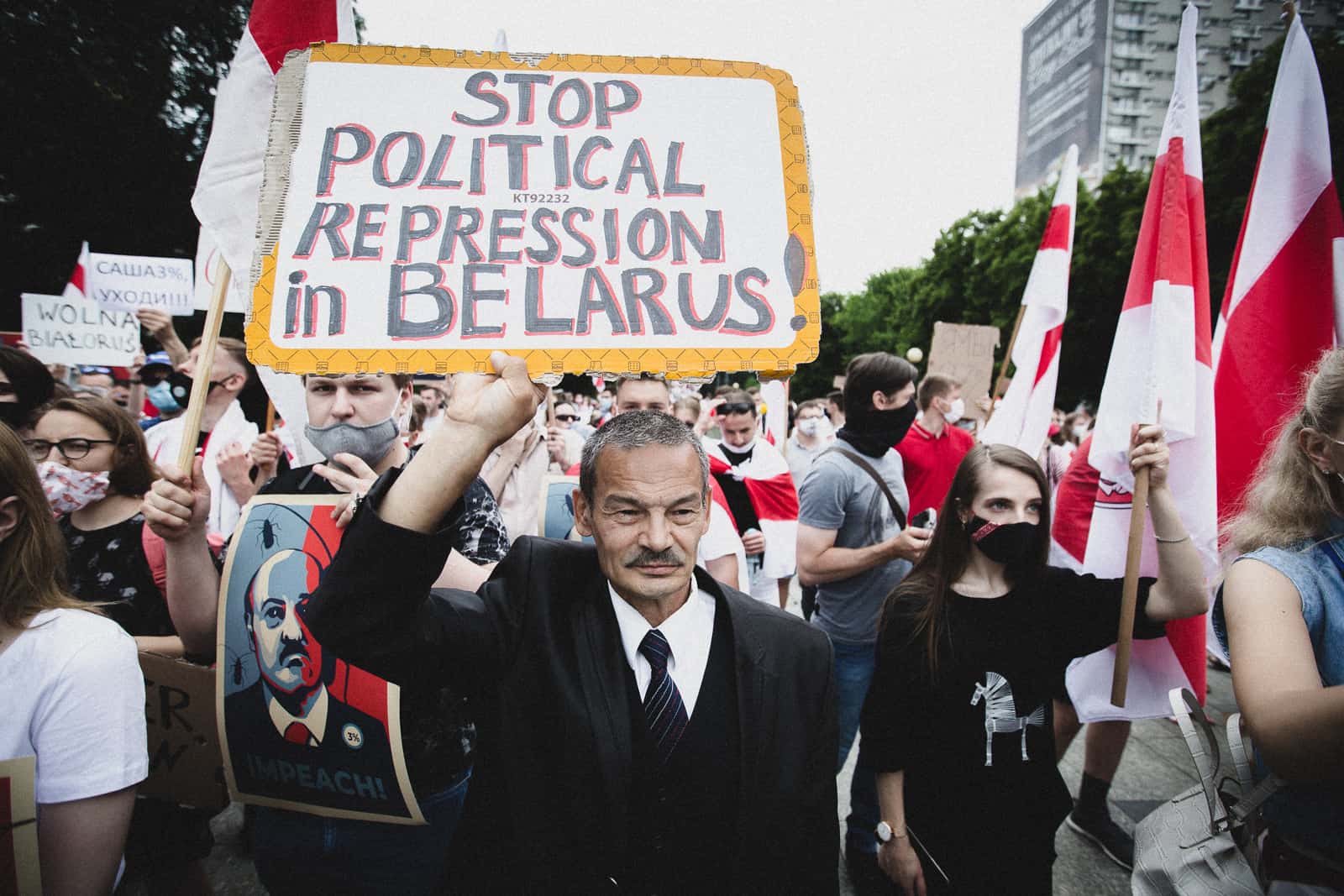 Warszawa 27.06.2020 Marsz solidarności z Białorusią (c)Agata Kubis