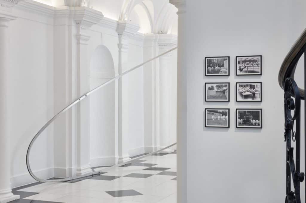 Exhibition view Land of Lads, Land of Lashes, lower corridor, photo Tom Carter, courtesy of Galerie Thaddaeus Ropac