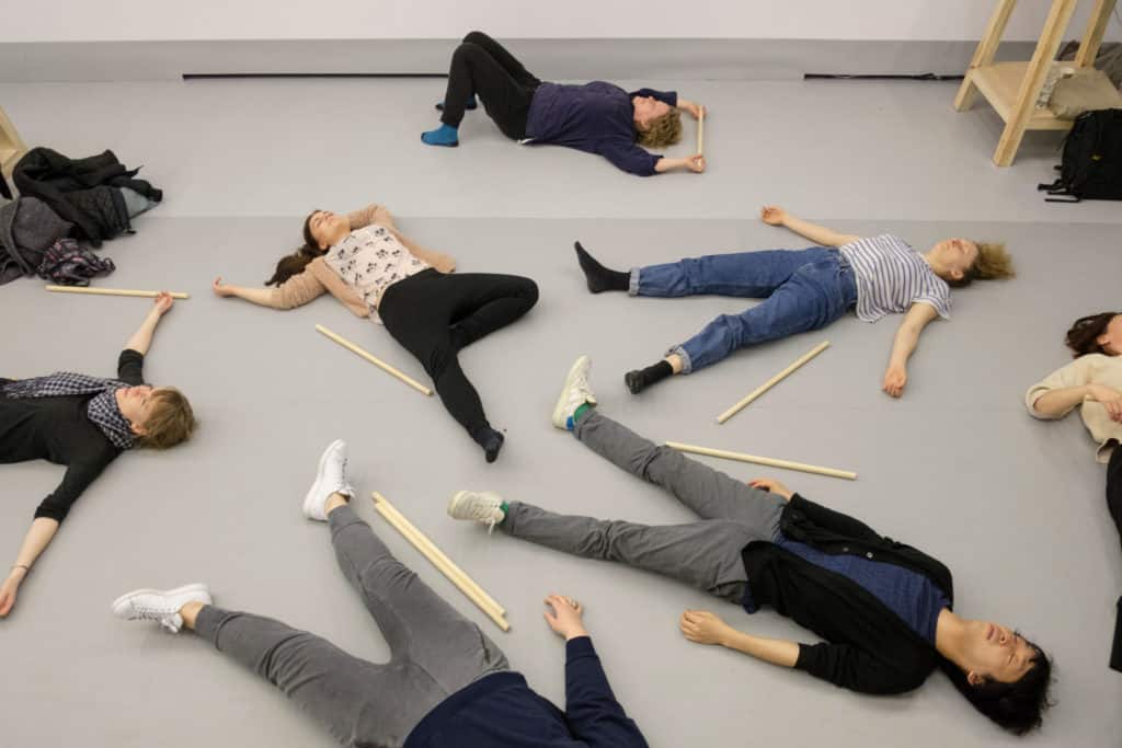 Maja Bekan, Essential Environment No.1 Performance Class (2017) view of the performance class at action: Maja Bekan, 23 Assemblies (2017). Photo: Bartosz Górka, courtesy of Ujazdowski Castle Centre for Contemporary Art