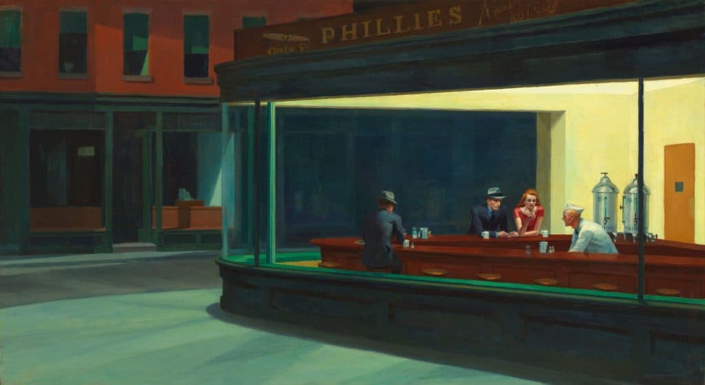 Edward Hopper, Nighthawks, 1942The Art Institute of Chicago