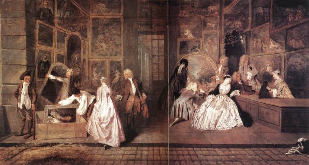 Antoine Watteau, The Shop Sign of Gersaint, oil on canvas, 1720