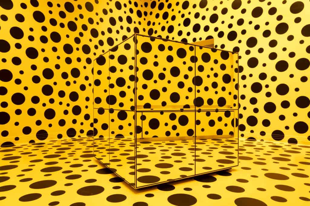 Yayoi Kusama: A Retrospective, Installation view “THE SPIRITS OF THE PUMPKINS DESCENDED INTO THE HEAVENS”, 2021, Gropius Bau, Photo: Luca Girardini