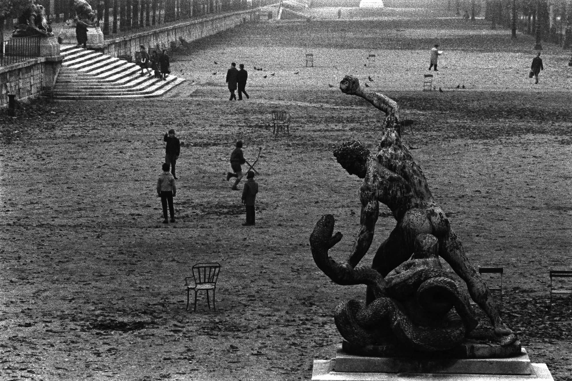 Zbigniew Łagocki, Walka, Jardin des Tuileries, Paryż, Francja, 1966