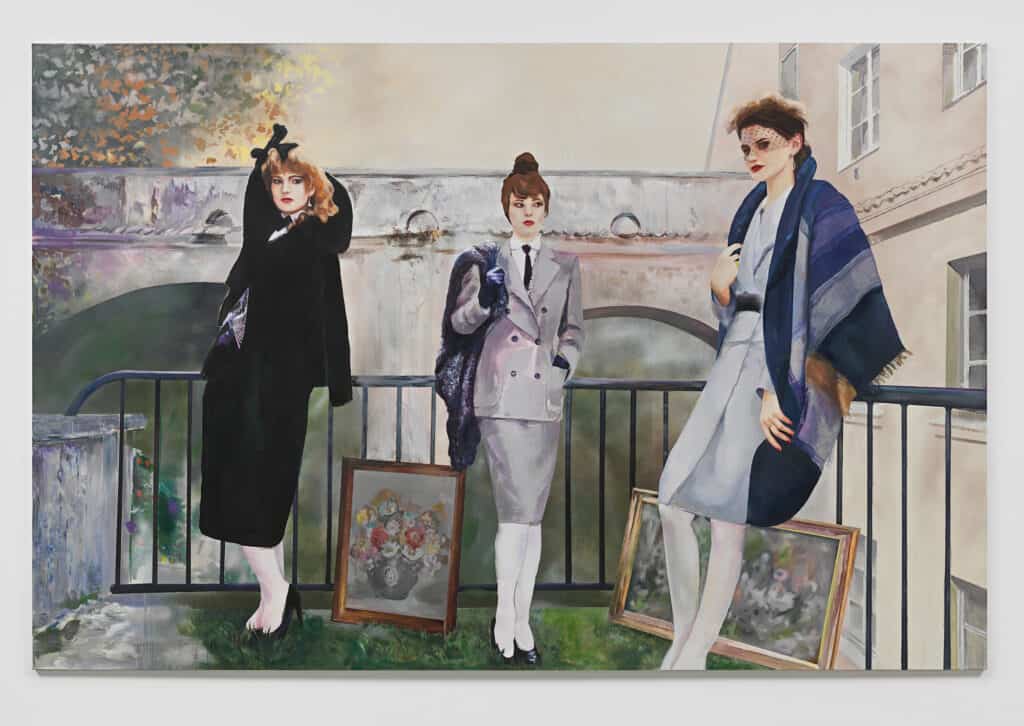 Paulina Ołowska, Artist's Flea Market, 2021, Oil on canvas, 220 x 335 cm