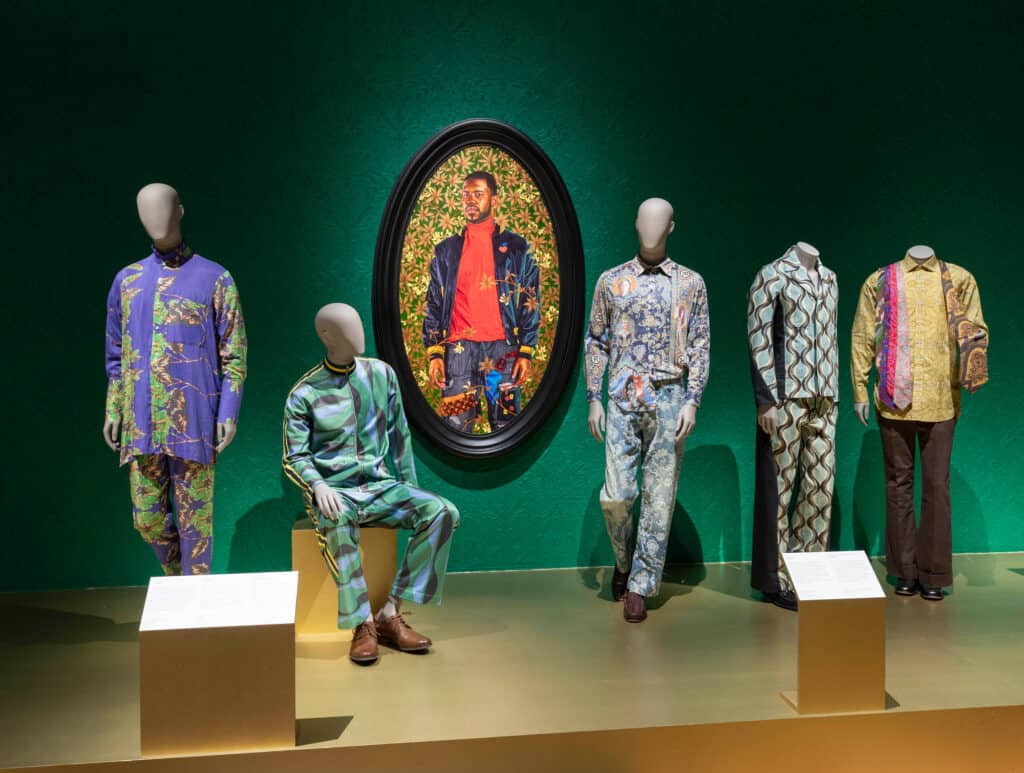 Installation view of Fashioning Masculinities at V&A, (c) Victoria and Albert Museum, London