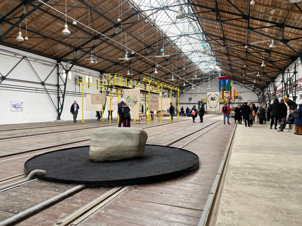 Installation view from Corneliu Mikloşi Museum of Public Transport Photo: Alex Mirutziu