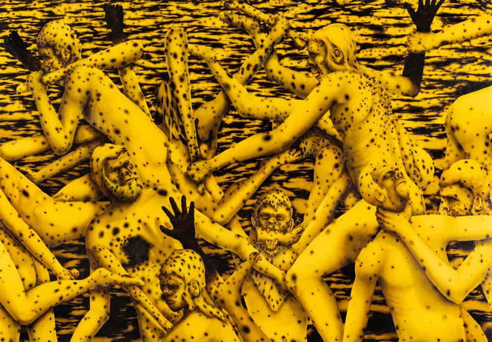 Dawid Czycz, Banana War, oil on canvas, 160 x 230 cm, 2023
