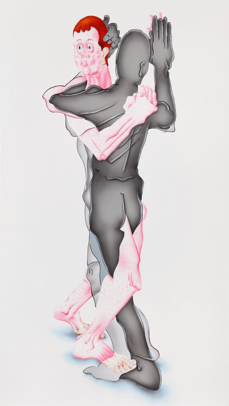 Jakub Matuška aka Masker, Dance (Tango), 2023, acrylic on canvas, 160 × 90 cm