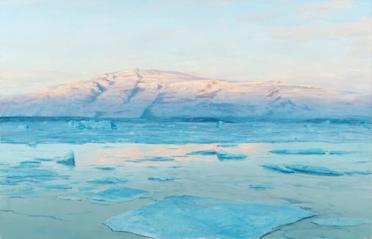 Adam Kašpar, Jokulsárlon, 90x140cm, oil on canvas, 2021