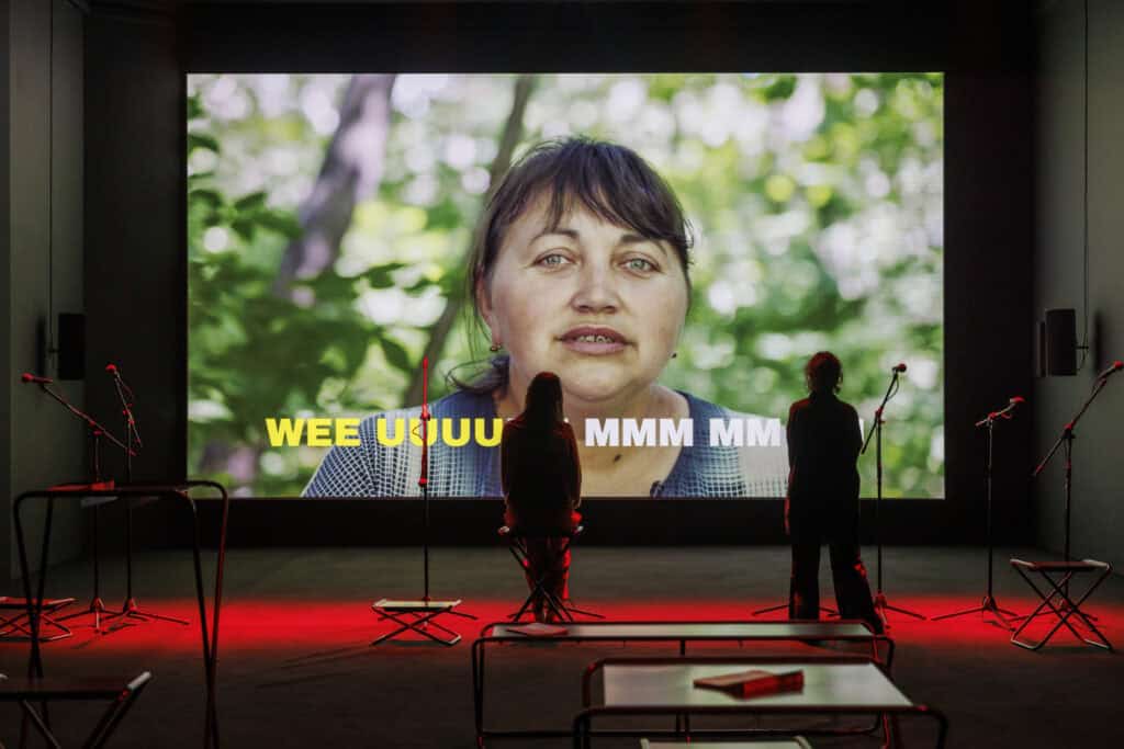 The exhibition Repeat after Me II by OPEN GROUP in the Polish Pavilion at La Biennale Arte 2024. Photo by Jacopo Salvi.