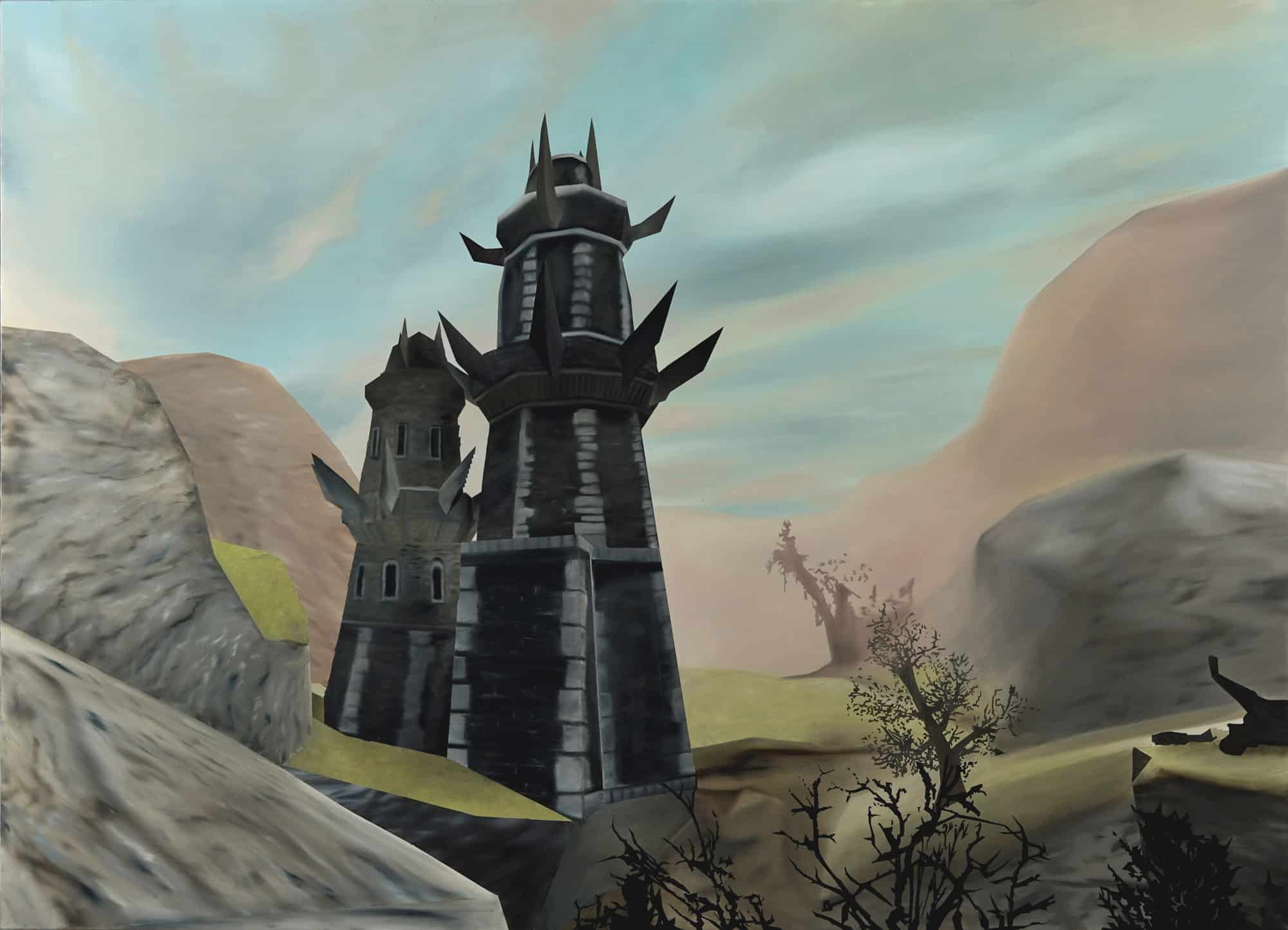 Bezimienny, Xardas' Tower, oil on canvas, 130x180cm, 2024