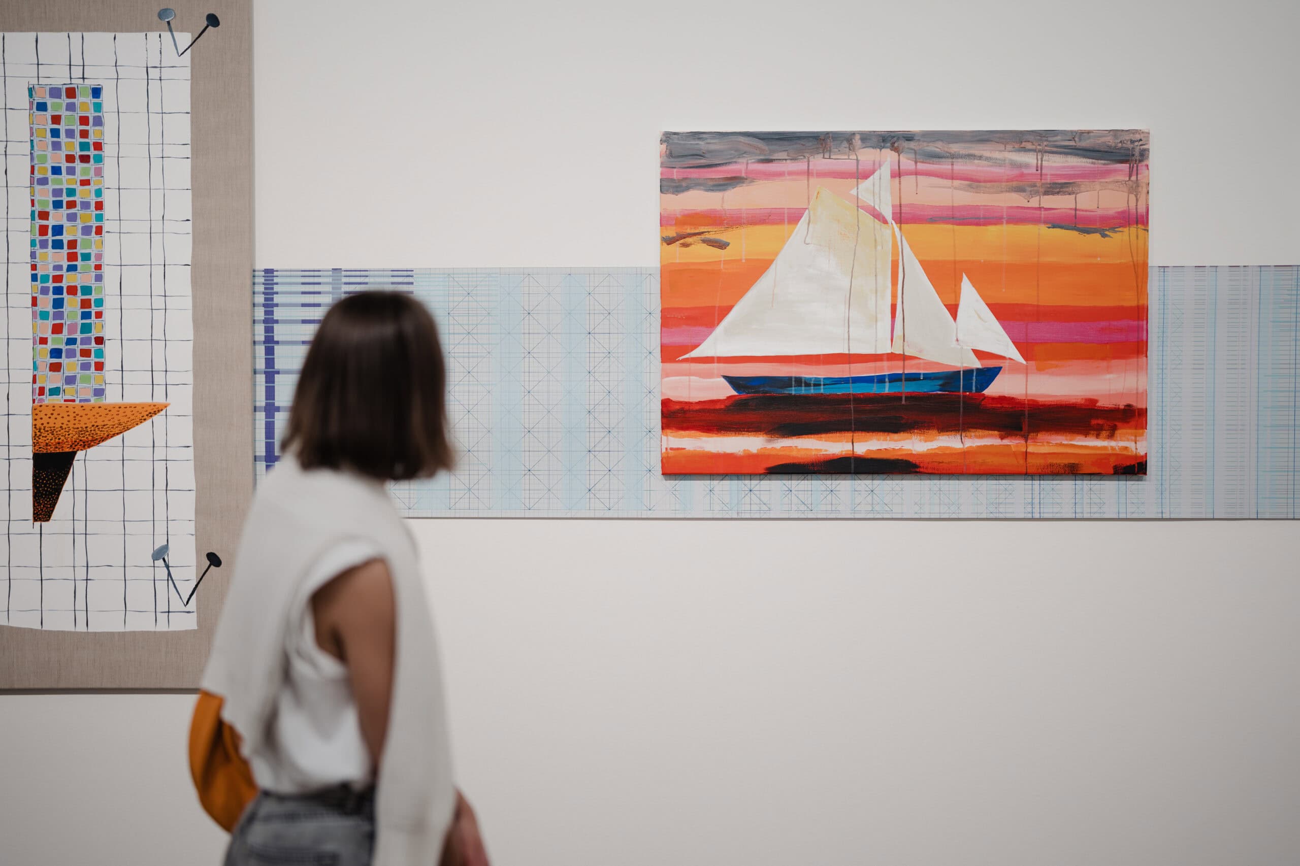 Opening Lubaina Himid and Magda Stawarska Nets for Night and Day, 07.03—24.08.2025, Mudam Luxembourg – Musée d’Art Moderne Grand - Duc Jean. Photo Marion Dessard © Mudam Luxembourg