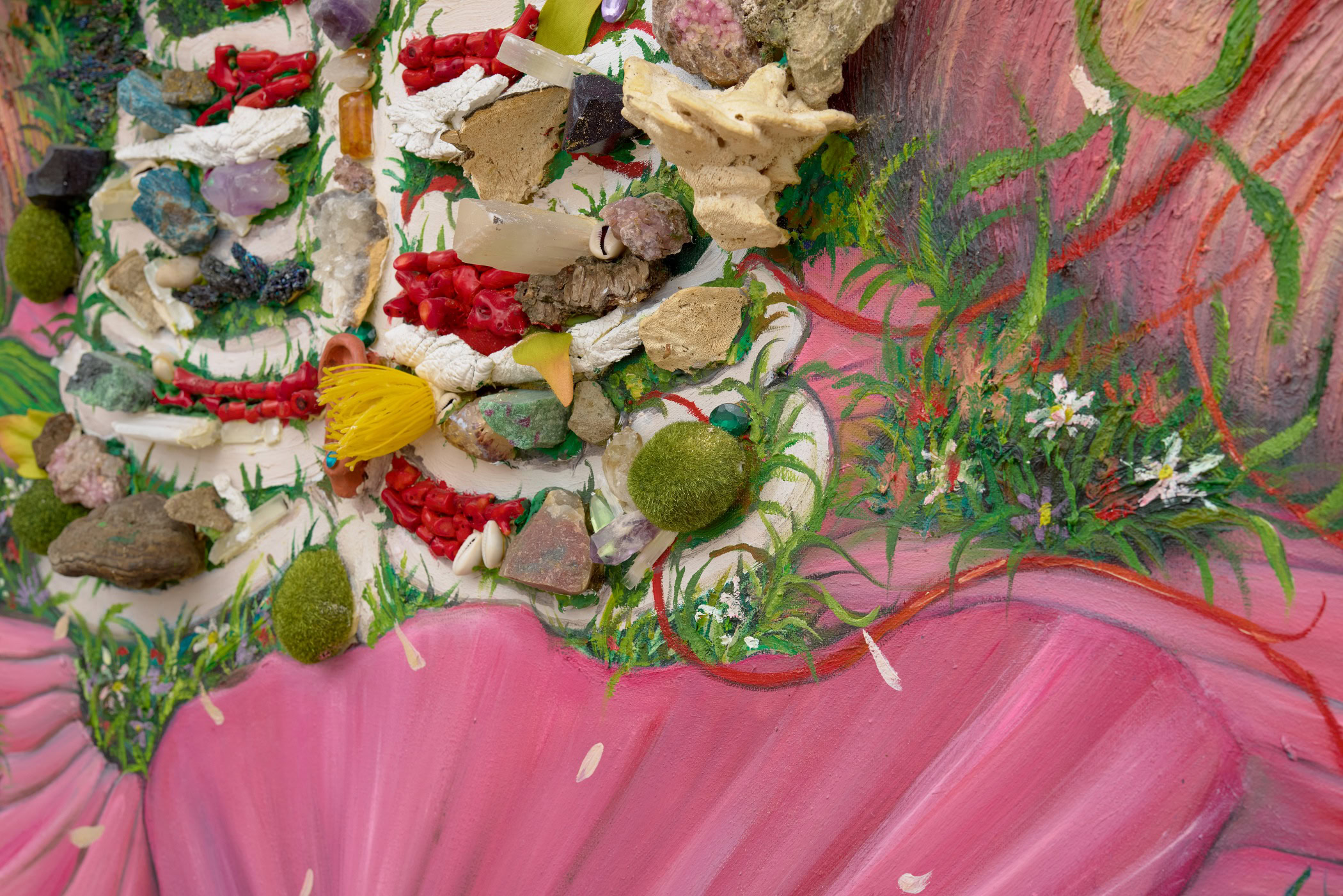 Si On, If I Die, 2024, Oil, spray, mixed media on panel, 240 x 180 cm, 94 1_2 x 70 7_8 in, SO.2024.003 © Si On. Courtesy the artist and Edel Assanti. Photo by Tom Carter