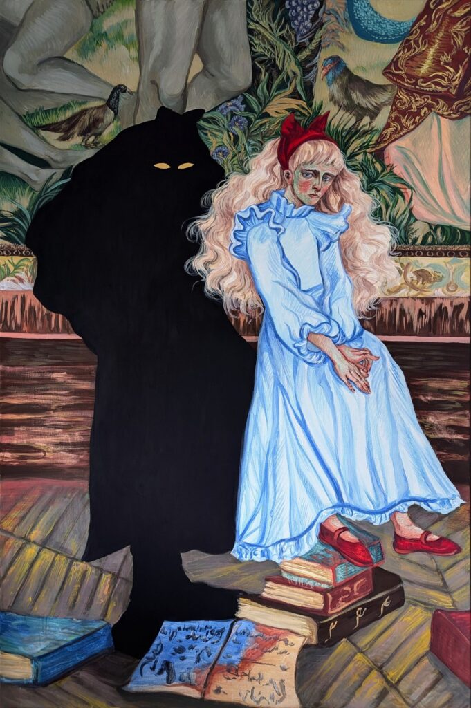 Zuzanna Romańska, Chawele, 2025, egg tempera on canvas, 180 x 120 cm. Courtesy of the artist