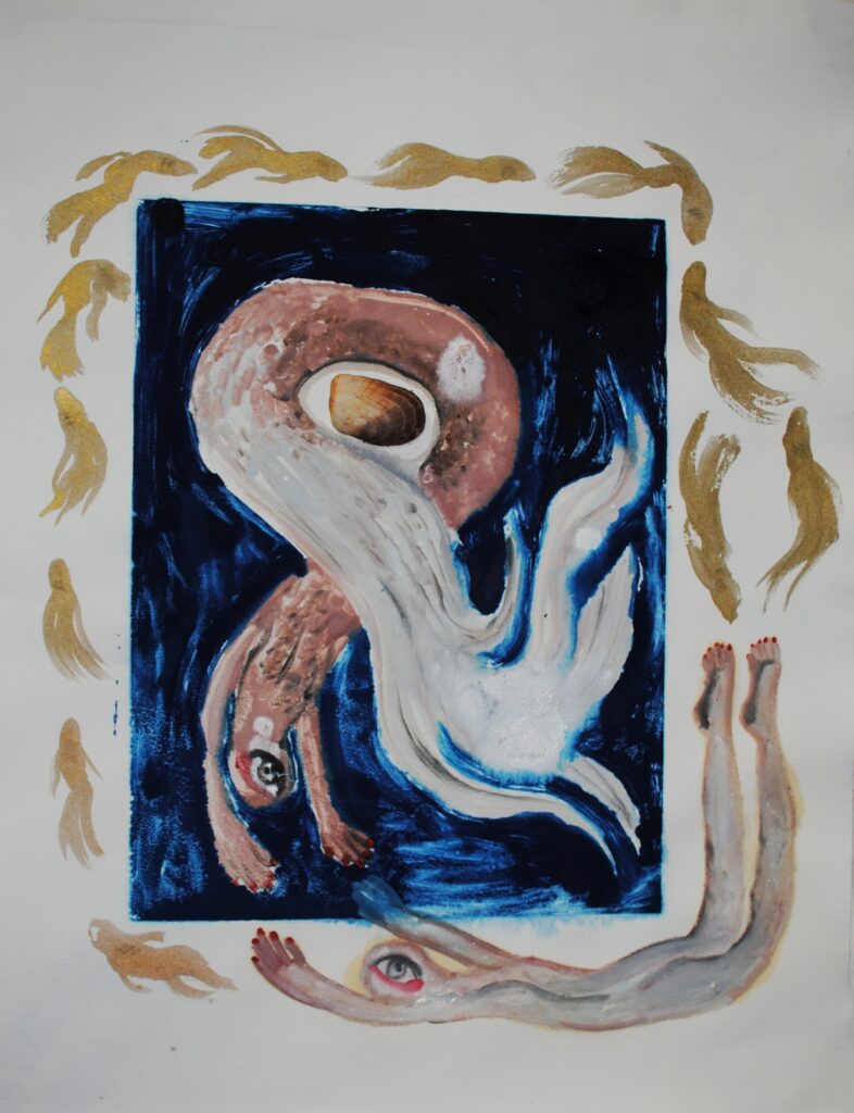Alymamah Rashed, You Can Find Me In the Barzakh of the Sea (Depart Your Seventh Sky), 2025. Courtesy of Hunna Art
