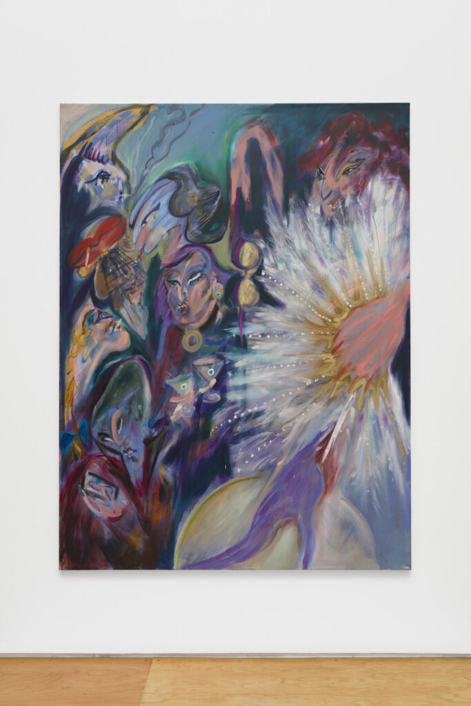 Sevina Tzanou, Melancholy Serenade, 2022, Oil and acrylic on canvas, 200x150cm. Courtesy of the artist