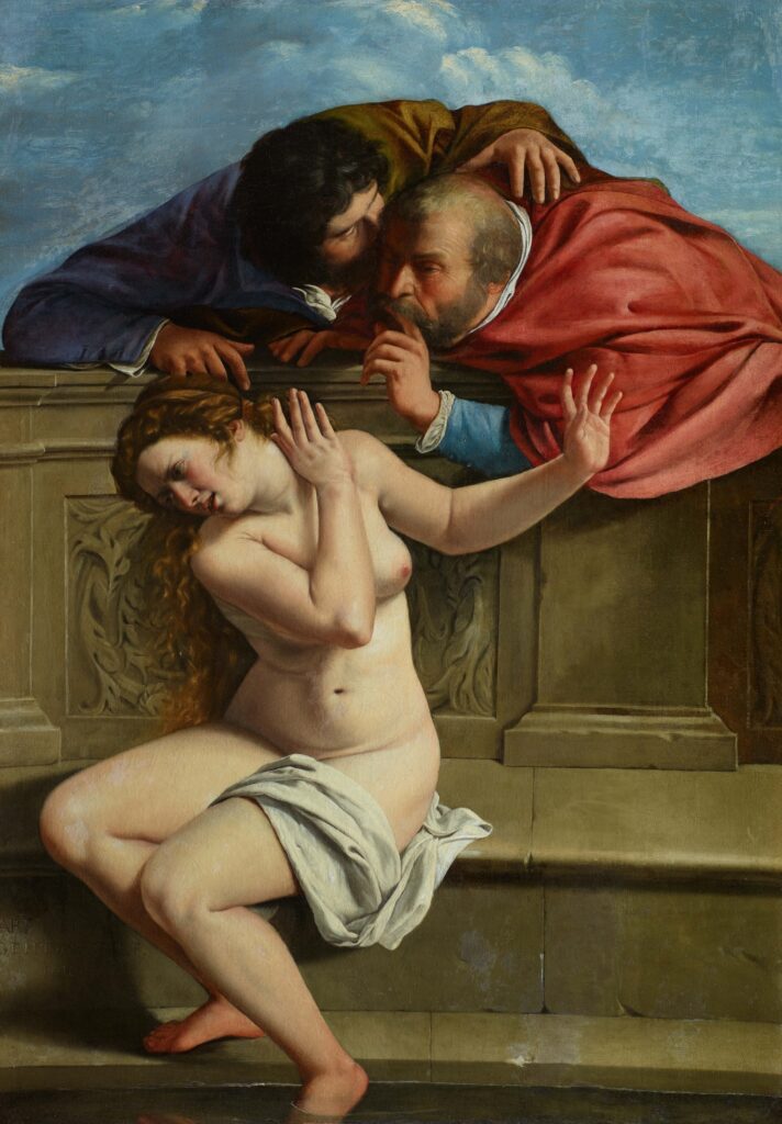 Artemisia Gentileschi, Susanna and the Elders, 1610, oil on canvas. The Collection of Paul Graf von Schönborn-Wiesentheid. Courtesy of MSN Warsaw